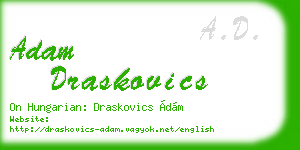 adam draskovics business card