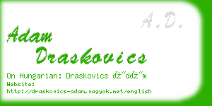 adam draskovics business card